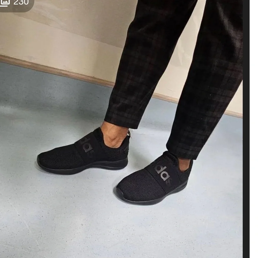 adidas Men's Black Slip-On Sneakers - Picture 1 of 6
